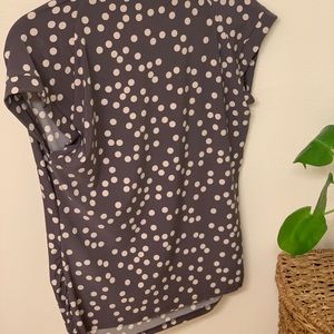 Polka dot short sleeve business top